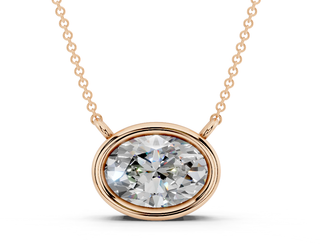 Alanna Oval Solitaire Pendant 2 Carat Total Wt.