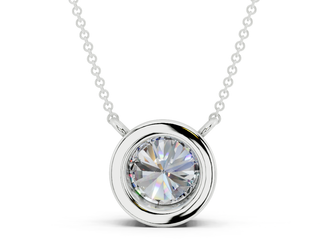 Alanna Round Solitaire Pendant 2 Carat Total Wt.