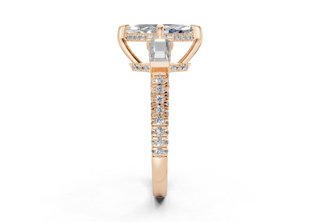 Narelle Three Stone 2mm Enagaement Ring