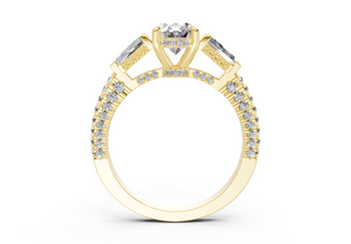 Narelle Three Stone 2mm Enagaement Ring