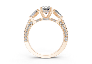 Narelle Three Stone 2mm Enagaement Ring