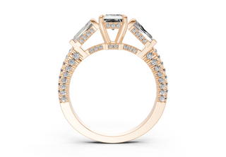 Narelle Three Stone 2mm Enagaement Ring