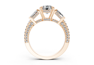 Narelle Three Stone 2mm Enagaement Ring