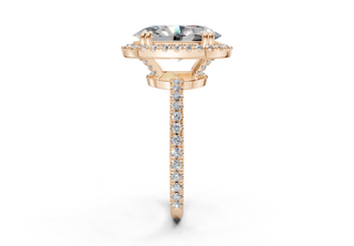 Rose Pave 1.8mm Enagaement Ring