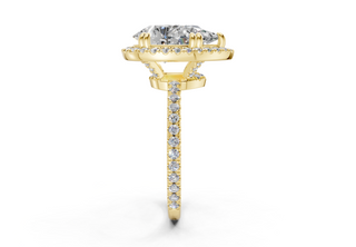 Rose Pave 1.8mm Enagaement Ring