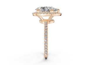 Rose Pave 1.8mm Enagaement Ring