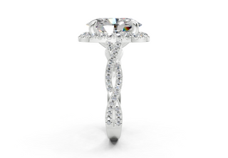 Aspen Pave 2.3mm Enagaement Ring