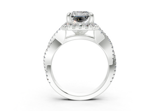 Aspen Pave 2.3mm Enagaement Ring