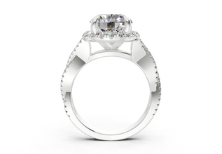 Aspen Pave 2.3mm Enagaement Ring