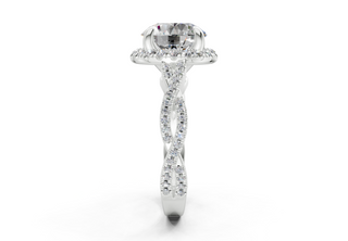 Aspen Pave 2.3mm Enagaement Ring