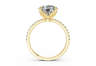 Calla Pave 1.8mm Enagaement Ring