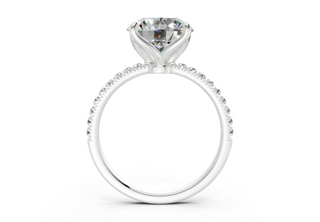 Calla Pave 1.8mm Enagaement Ring