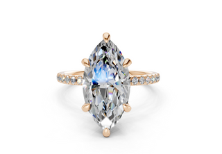 Lotus Pave 1.8mm Enagaement Ring