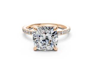 Lotus Pave 1.8mm Enagaement Ring