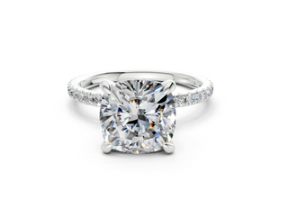 Lotus Pave 1.8mm Enagaement Ring