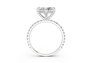 Saffron Pave 2mm Enagaement Ring