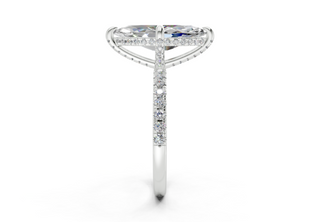 Magnolia Pave 1.8mm Enagaement Ring