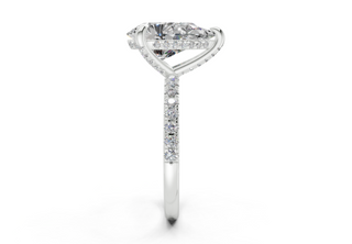 Magnolia Pave 1.8mm Enagaement Ring