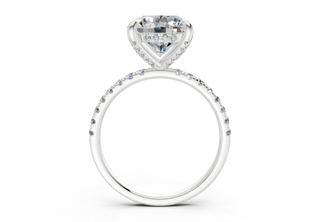 Magnolia Pave 1.8mm Enagaement Ring