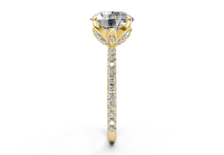 Amaryllis Pave 1.8mm Enagaement Ring