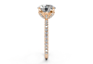 Amaryllis Pave 1.8mm Enagaement Ring