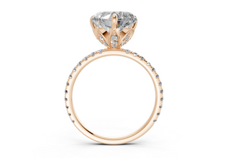 Amaryllis Pave 1.8mm Enagaement Ring