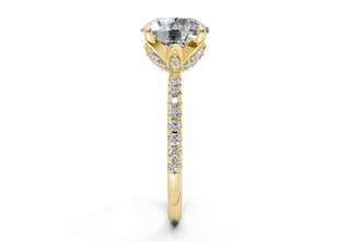 Orchid Pave 1.8mm Enagaement Ring