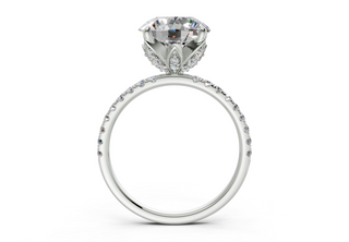 Orchid Pave 1.8mm Enagaement Ring