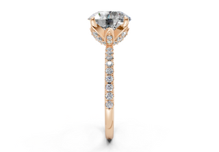 Orchid Pave 1.8mm Enagaement Ring