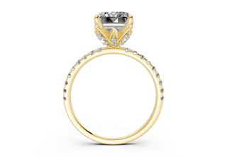 Orchid Pave 1.8mm Enagaement Ring