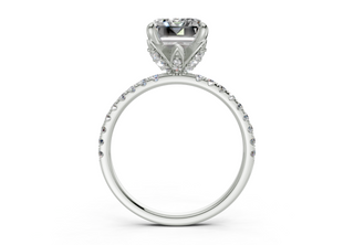 Orchid Pave 1.8mm Enagaement Ring