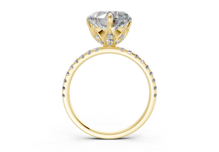 Orchid Pave 1.8mm Enagaement Ring