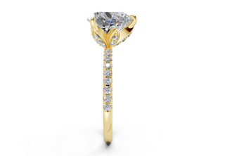 Orchid Pave 1.8mm Enagaement Ring