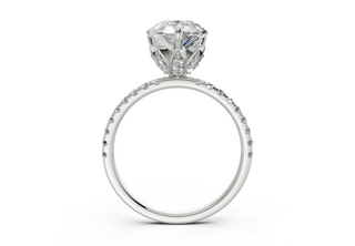 Orchid Pave 1.8mm Enagaement Ring