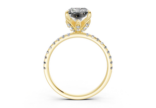 Orchid Pave 1.8mm Enagaement Ring