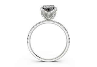 Orchid Pave 1.8mm Enagaement Ring