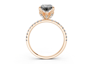 Orchid Pave 1.8mm Enagaement Ring