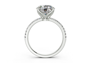 Freesia Pave 1.8mm Enagaement Ring