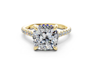 Petunia Pave 2mm Enagaement Ring