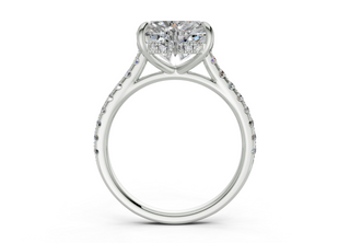 Petunia Pave 2mm Enagaement Ring