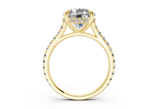 Azalea Pave 2mm Enagaement Ring