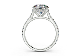 Azalea Pave 2mm Enagaement Ring