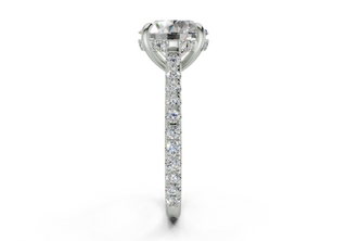 Azalea Pave 2mm Enagaement Ring