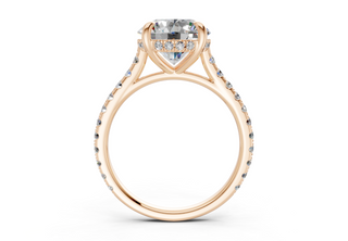 Azalea Pave 2mm Enagaement Ring