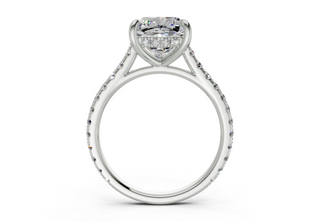 Azalea Pave 2mm Enagaement Ring