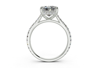 Azalea Pave 2mm Enagaement Ring