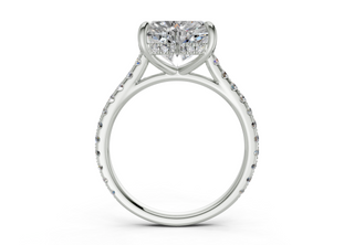 Azalea Pave 2mm Enagaement Ring