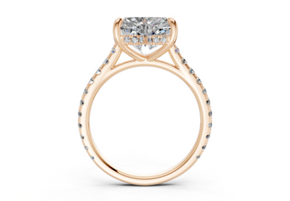 Azalea Pave 2mm Enagaement Ring