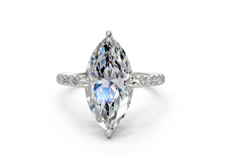 Azalea Pave 2mm Enagaement Ring