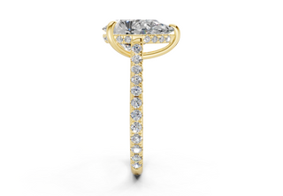 Azalea Pave 2mm Enagaement Ring